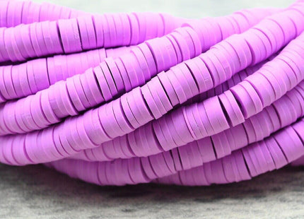 Vinyl Beads DIY Jewelry Crafts 6x1mm 400 beads Heishi Polymer Clay African Disc