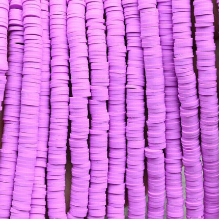 Vinyl Beads DIY Jewelry Crafts 6x1mm 400 beads Heishi Polymer Clay African Disc