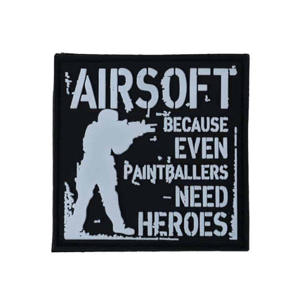 Airsoft, because even paintballers need heroes patch (Black)