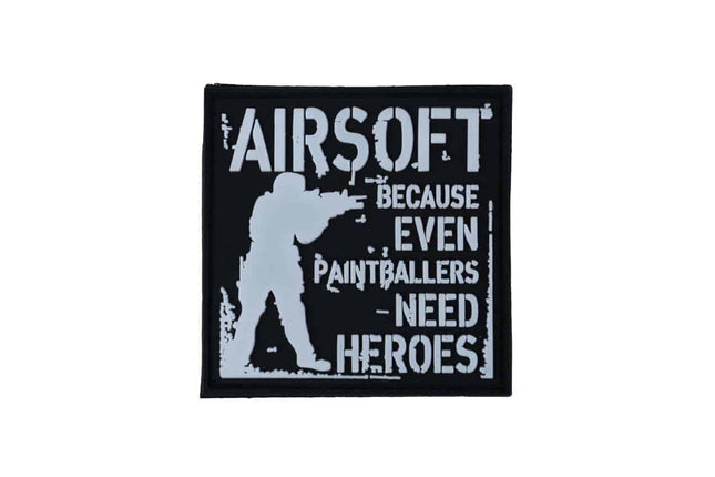 Airsoft, because even paintballers need heroes patch (Black)