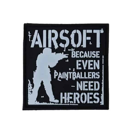 Airsoft, because even paintballers need heroes patch (Black)