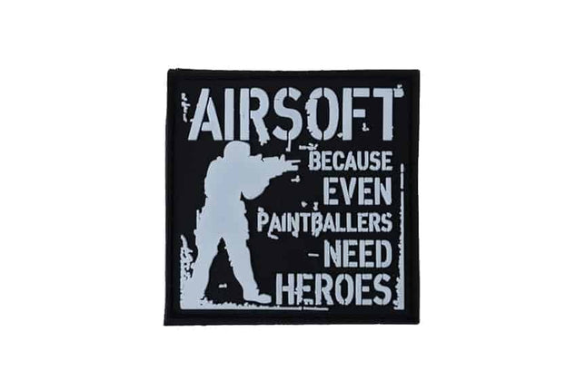 Airsoft, because even paintballers need heroes patch (Black)