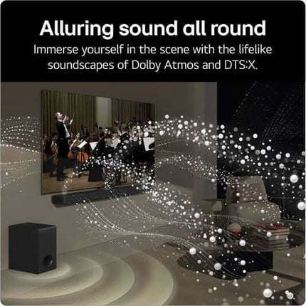 LG US77TY SOUNDBAR HOME CINEMA 3.1.3 WIRELESS SUBWOOFER 4K 400W DOLBY ATMOS HDMI