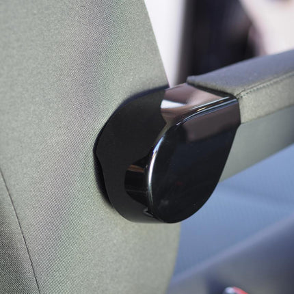 For VW T6 Twin Seat Hinge Caps + Arm rest Styling Caps Piano Black Interior Styling
