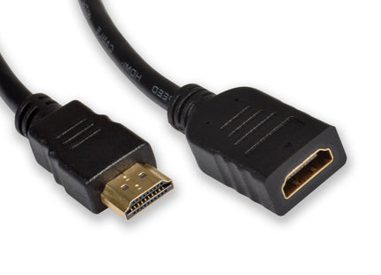 AV:Link 4K UHD HDMI 2.1 Male to Female Extension Lead, 0.5 Metre, Gold Plated