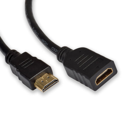 AV:Link 4K UHD HDMI 2.1 Male to Female Extension Lead, 0.5 Metre, Gold Plated