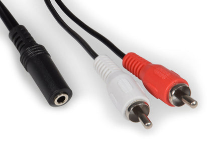 AV:Link 2 x RCA Plugs to 3.5mm Stereo Socket Lead Adapter