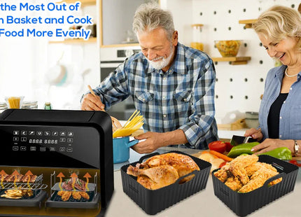Dual Air Fryer Accessories 6Pcs Set With Racks Compatible Ninja Foodi and Others