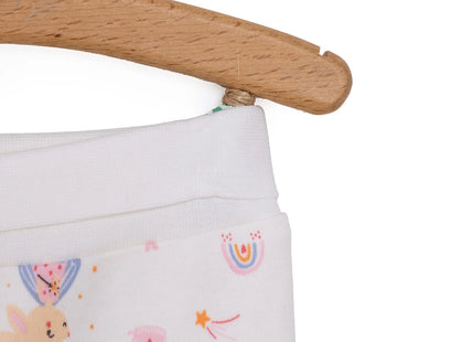 HelloBaby Fruit Print 2 Pack Footed Interlock Baby Bottoms (Newborn to 9 Months)