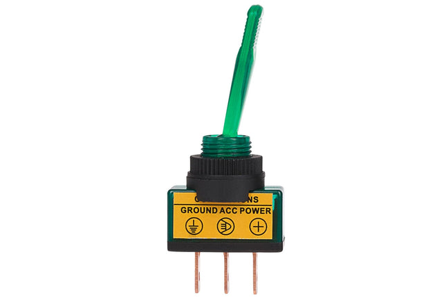 Maplin SPST Illuminated Toggle Switch - Green