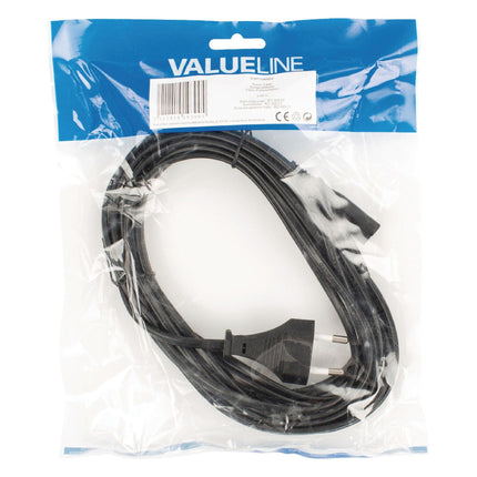 Maplin Power Lead IEC C7 Fig 8 2 Pin Plug to Euro 2 Pin Plug - 5m (Not Fused)