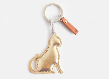 Gold Cat Novelty Keyring