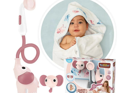Yookidoo Baby Shower Gift Set Elephant - Blush Pink