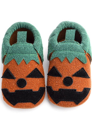 Baby Girls Boys Halloween Pumpkin Cosplay Slip-on Shoes Soft First Walking Children Canvas Shoes Kids Girls Walking Shoes