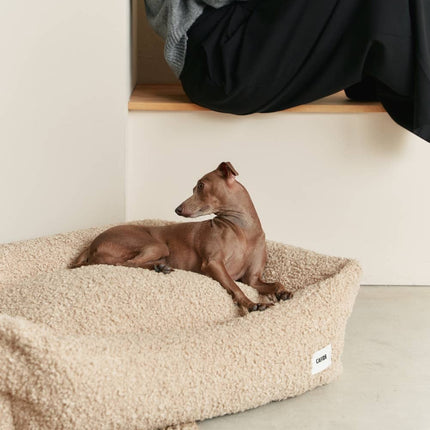 Beige Sheepdog Bed, Snozy