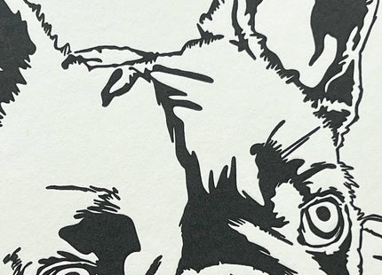 French Bulldog Letterpress Card