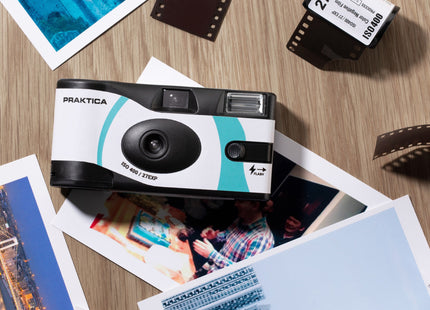 Praktica Single Use Disposable Colour Film Camera with Flash - Blue