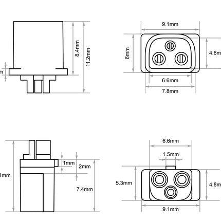 BetaFPV 2S BT3.0 Connector Pairs (5 Pairs)