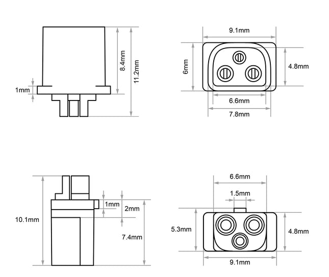 BetaFPV 2S BT3.0 Connector Pairs (5 Pairs)