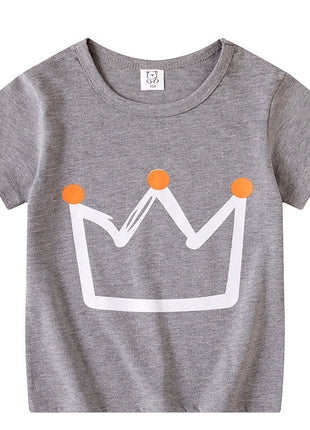 Children's Short Sleeve Boys And Girls T-shirt Cartoon Half Sleeve Top