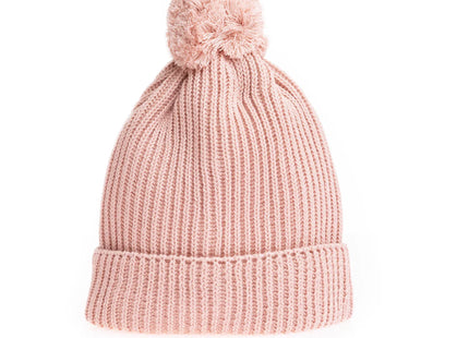 HelloBaby Pom-Pom Knitted Baby Beanie (One Size)