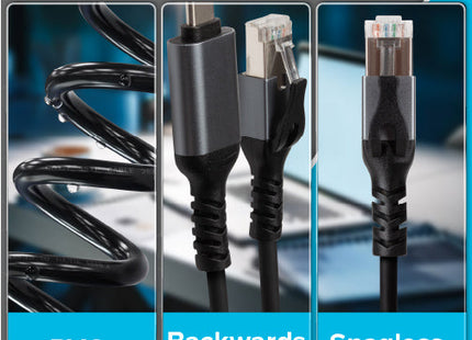 Maplin USB-C to RJ45 Ethernet Cable - Black