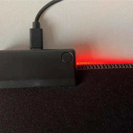AMD LED Gaming Mouse Pad Red LED Light-Up Anti-Slip 36.5×25.5 cm for PC/Laptop
