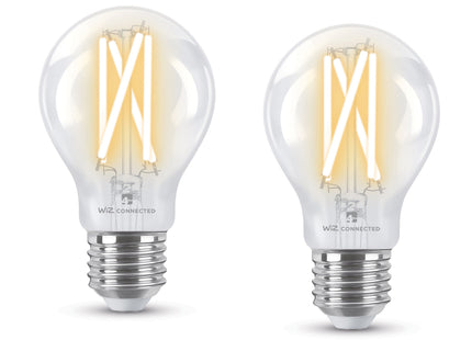 4lite WiZ Connected A60 Filament Clear WiFi LED Smart Bulb - E27 Large Screw