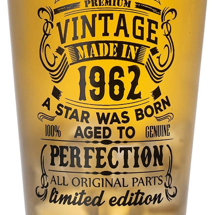 Beer Glass Set 2pcs Vintage 1962 1992 480ml 16oz Premium Pint Glasses