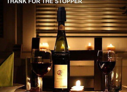 Vacuum Wine Bottle Stopper With Time Recorder Keeps Your Wine Really Fresh 2 Pk