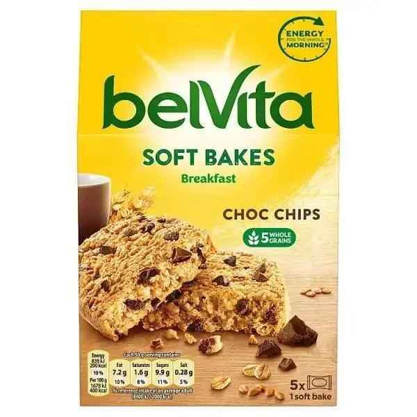 Belvita Breakfast Biscuits Soft Bakes Choc Chip 250g (Case of 6)