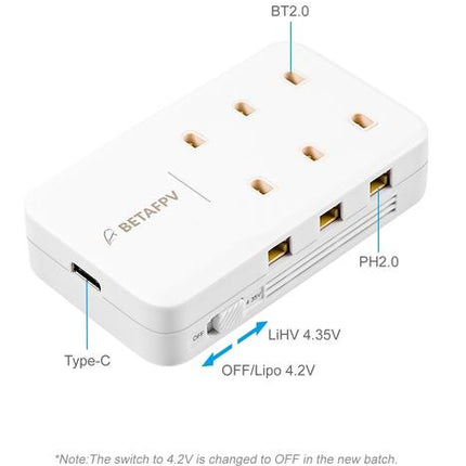 BetaFPV 6 Ports 1S Battery Charger V2 (PH2.0 BT2.0)