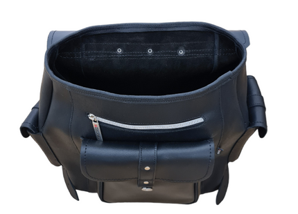 Men's Leather Tannery Backpack - Black