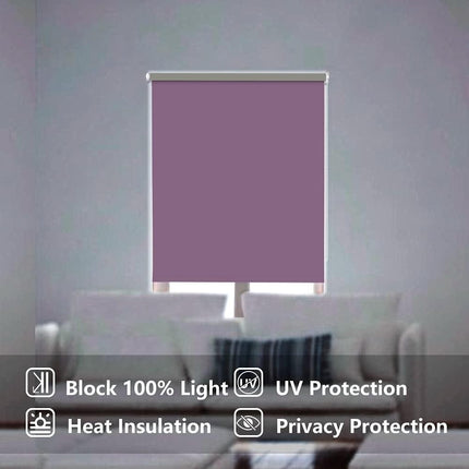 Blackout Waterproof Roller Blind Thermal UV Protection 104x183cm LUCKUP