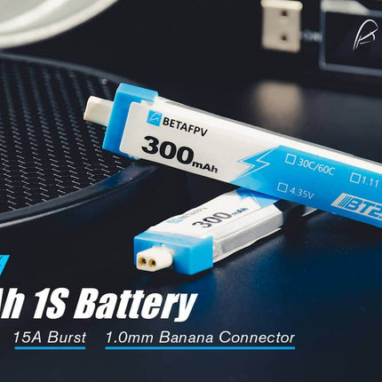 BetaFPV BT2.0 300mAh 1S 30C Battery (pack of 8)