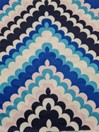 Bubble Zigzag Print Spun Poly Stretch Fabric - 2 Metres