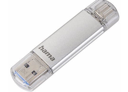 Hama C-Laeta 64GB USB 3.1 USB-A & USB-C Flash Drive, Metal, OTG, 40MB/s