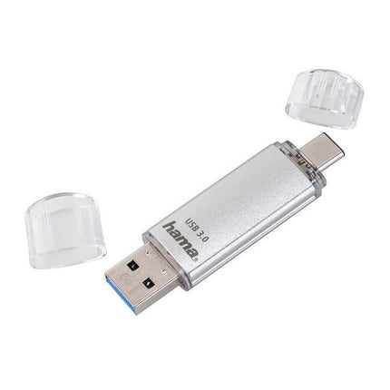 Hama C-Laeta 16GB USB 3.1 USB-A & USB-C Flash Drive, Metal, OTG, 40MB/s