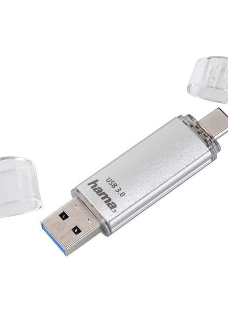 Hama C-Laeta 16GB USB 3.1 USB-A & USB-C Flash Drive, Metal, OTG, 40MB/s