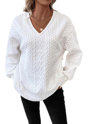 Casual Pure Color Warm Keeping Loose Long Sleeve T-shirt