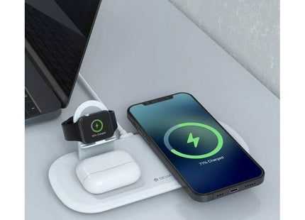 Devia 15W Triple Wireless Magnetic Charging Pad for Apple iPhone, Airpods & Watch