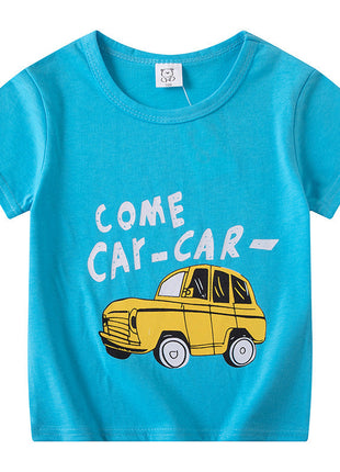 Children's Short Sleeve Boys And Girls T-shirt Cartoon Half Sleeve Top