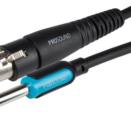 ProSound XLR Female Connector to 1/4" 6.35mm 2 Pole Jack Plug Cable - Black, 3m