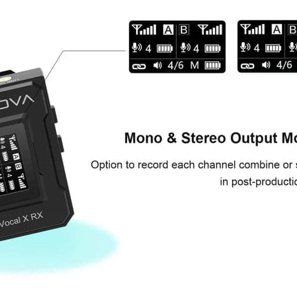 Maplin CKMOVA VOCAL X V1 Ultra Compact 2.4GHZ Dual Channel Wireless Microphone System with 1x Transmitter & 1x Receiver