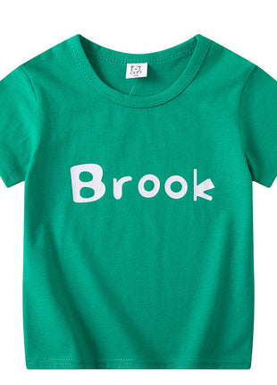 Children's Short Sleeve Boys And Girls T-shirt Cartoon Half Sleeve Top