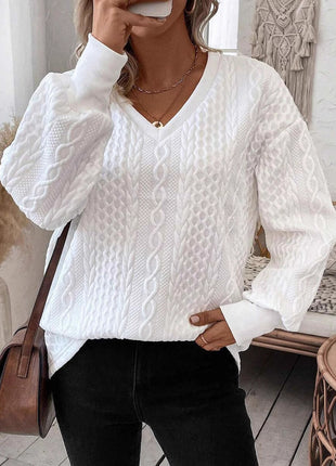 Casual Pure Color Warm Keeping Loose Long Sleeve T-shirt