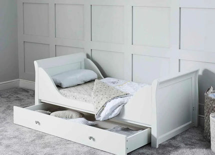 Ickle Bubba Snowdon Classic Cot Bed White - Premium Sprung Mattress