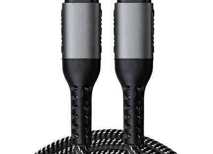 Maplin USB-C to USB-C 60W PD Braided Cable - Silver