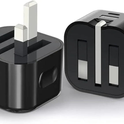 Fast PD Charger Dual USB Charging Adapter For iPhone Samsung Universal UK PLUG