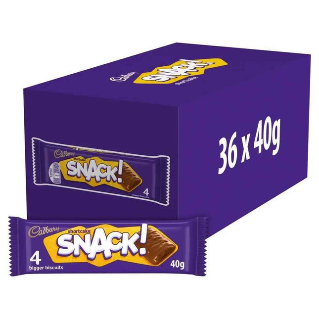 Cadbury Snack Shortcake Chocolate Biscuit 40g (Case of 36)